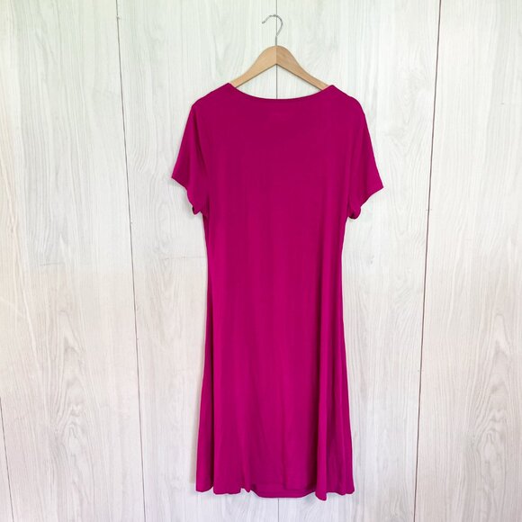 Soft Surroundings Faux Wrap Jersey Knit Knee Length Dress - Picture 2 of 6